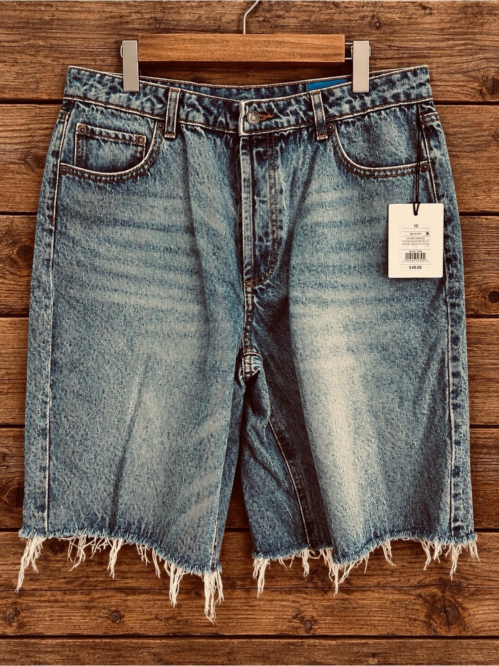 Women’s Denim Cutoff Shorts - Light Blue Wash Size 10 NEW
